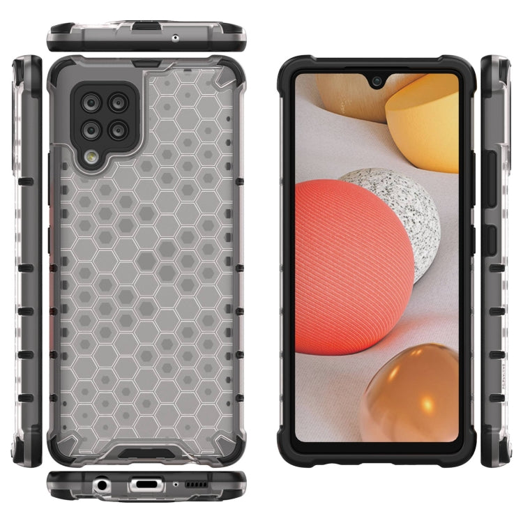 For Samsung Galaxy A42 5G Shockproof Honeycomb PC + TPU Case with Neck Lanyard