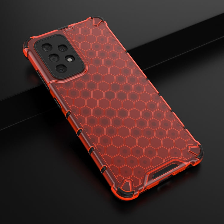 For Samsung Galaxy A52 5G / 4G Shockproof Honeycomb PC + TPU Case with Neck Lanyard