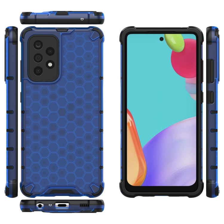 For Samsung Galaxy A52 5G / 4G Shockproof Honeycomb PC + TPU Case with Neck Lanyard