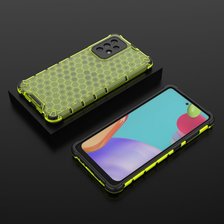 For Samsung Galaxy A52 5G / 4G Shockproof Honeycomb PC + TPU Case with Neck Lanyard