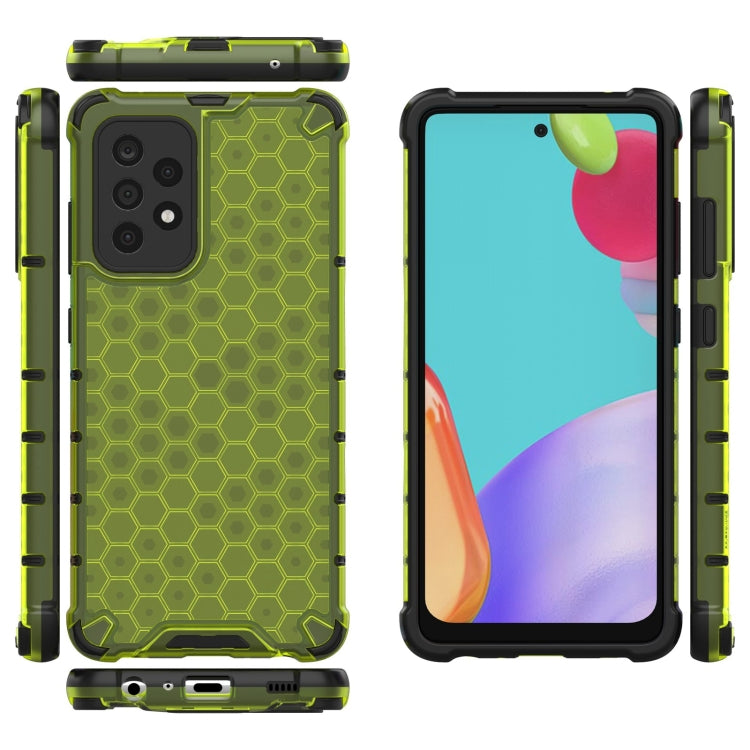 For Samsung Galaxy A52 5G / 4G Shockproof Honeycomb PC + TPU Case with Neck Lanyard