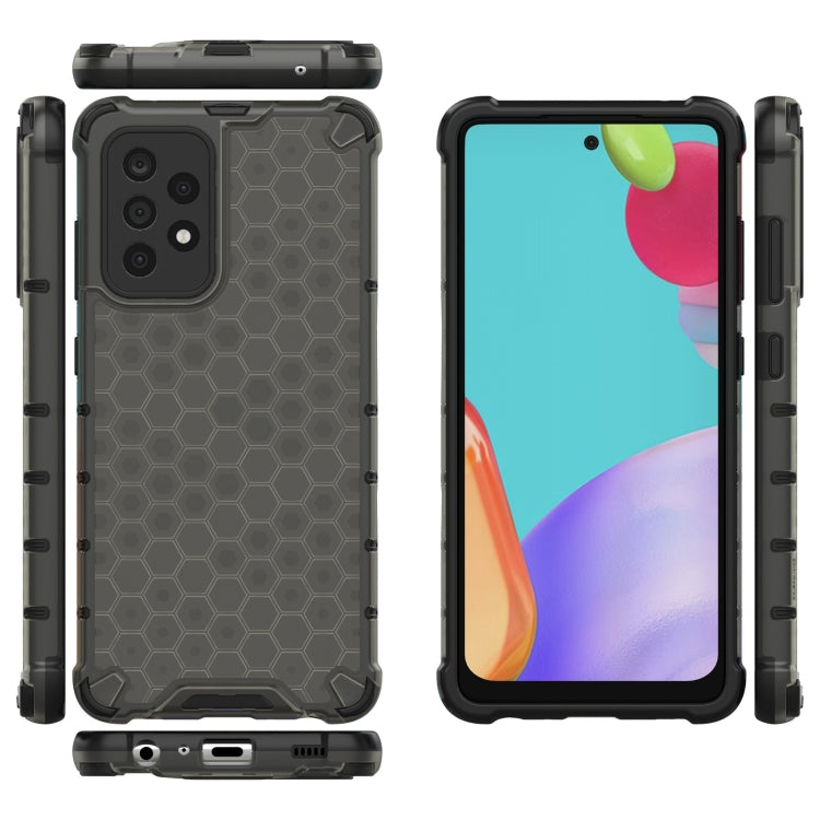 For Samsung Galaxy A52 5G / 4G Shockproof Honeycomb PC + TPU Case with Neck Lanyard