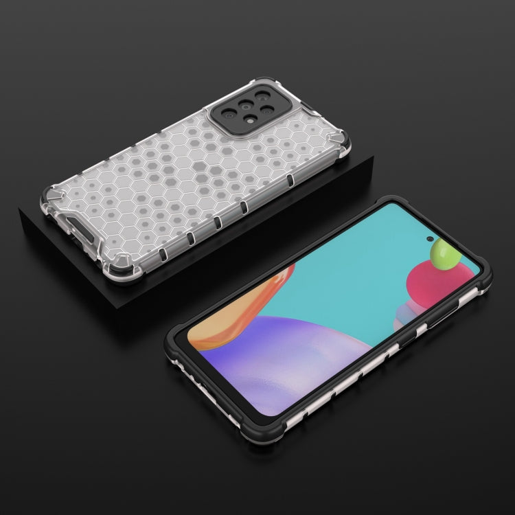 For Samsung Galaxy A52 5G / 4G Shockproof Honeycomb PC + TPU Case with Neck Lanyard