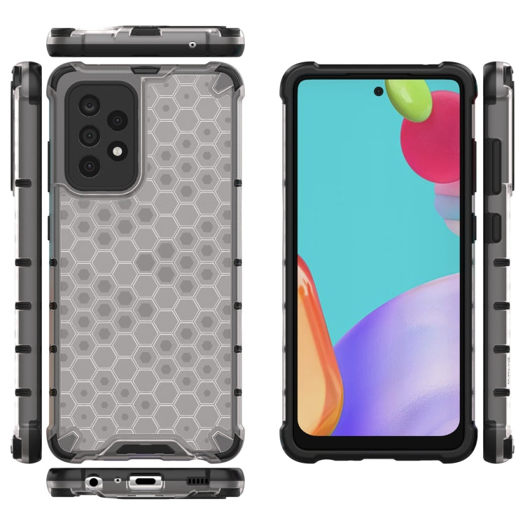 For Samsung Galaxy A52 5G / 4G Shockproof Honeycomb PC + TPU Case with Neck Lanyard