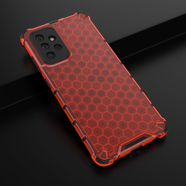 For Samsung Galaxy A72 5G / 4G Shockproof Honeycomb PC + TPU Case with Neck Lanyard