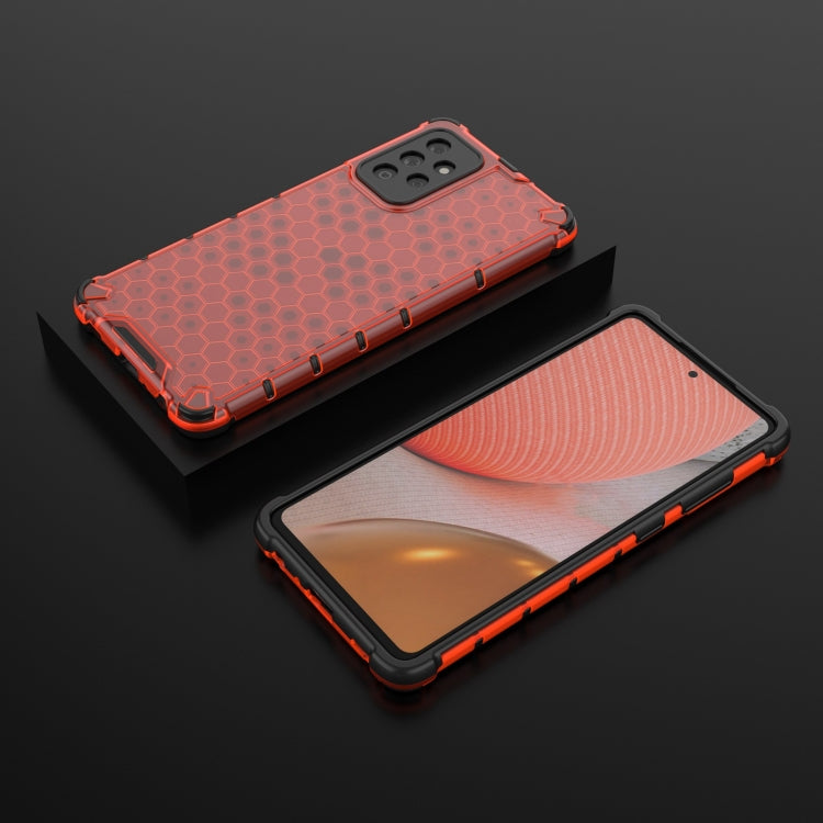 For Samsung Galaxy A72 5G / 4G Shockproof Honeycomb PC + TPU Case with Neck Lanyard