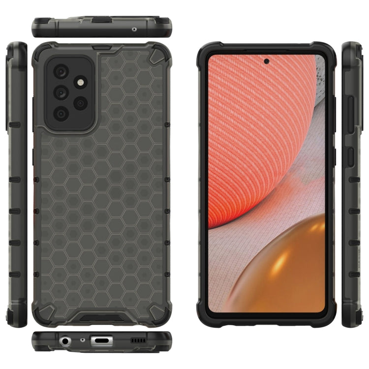 For Samsung Galaxy A72 5G / 4G Shockproof Honeycomb PC + TPU Case with Neck Lanyard