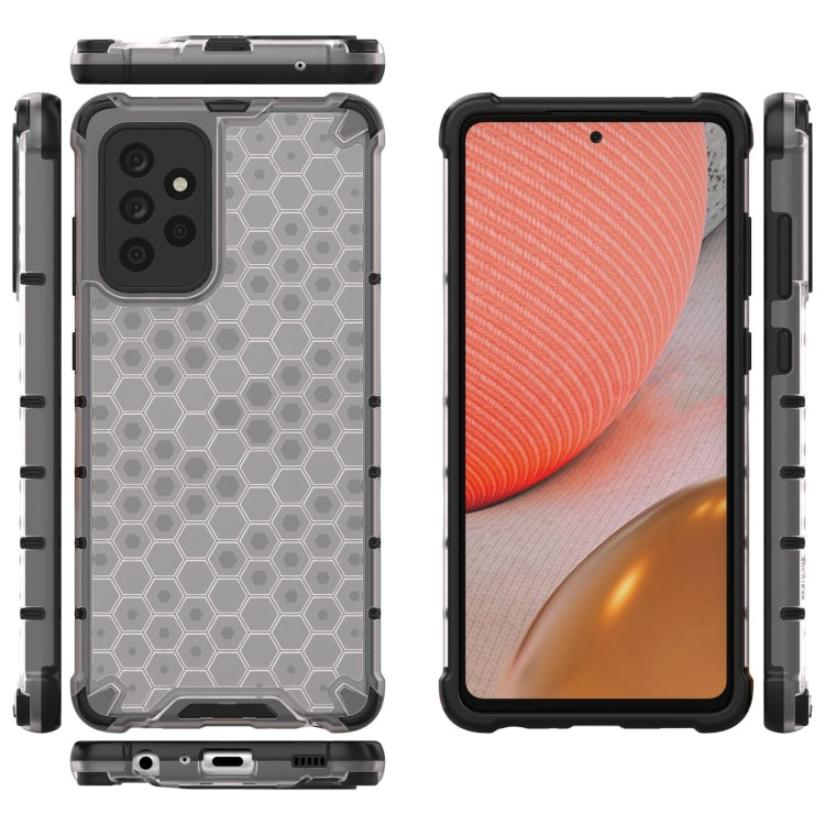 For Samsung Galaxy A72 5G / 4G Shockproof Honeycomb PC + TPU Case with Neck Lanyard