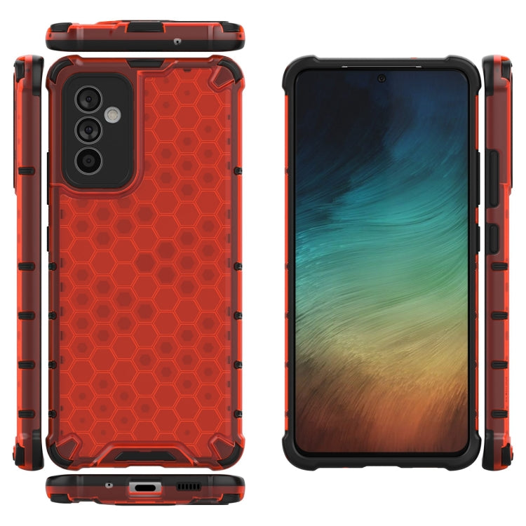 For Samsung Galaxy A82 5G Shockproof Honeycomb PC + TPU Case with Neck Lanyard