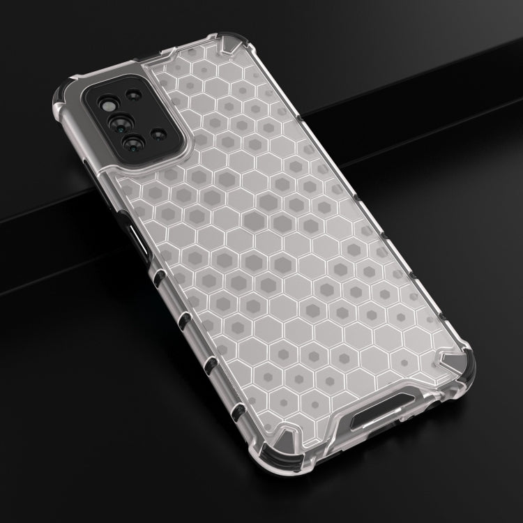 For Samsung Galaxy F52 5G Shockproof Honeycomb PC + TPU Case with Neck Lanyard