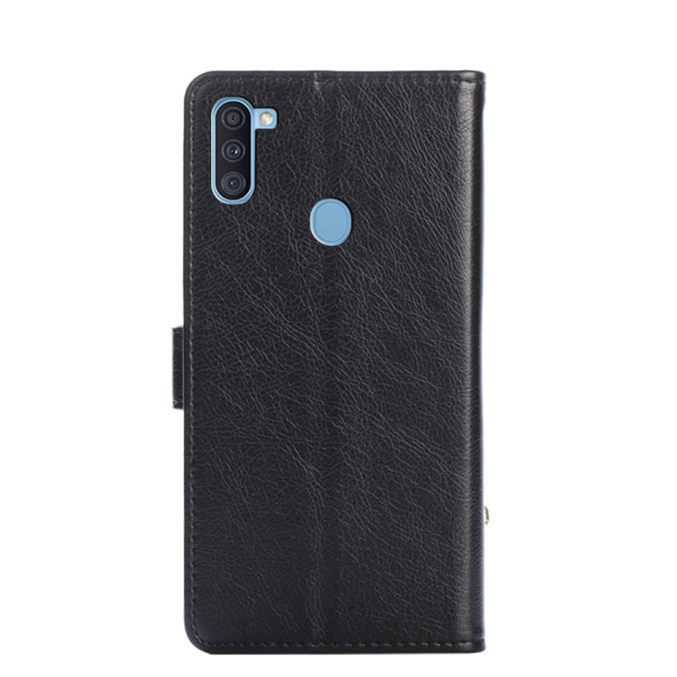 For Samsung Galaxy A11 EU Version Zipper Bag PU + TPU Horizontal Flip Leather Case with Holder & Card Slot & Wallet & Lanyard