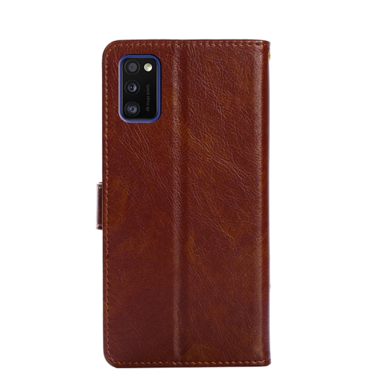 For Samsung Galaxy A41 EU Version Zipper Bag PU + TPU Horizontal Flip Leather Case with Holder & Card Slot & Wallet & Lanyard