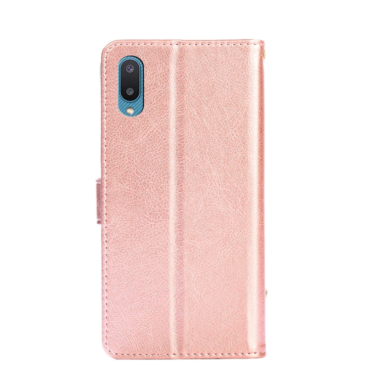 For Samsung Galaxy A02 Zipper Bag PU + TPU Horizontal Flip Leather Case with Holder & Card Slot & Wallet & Lanyard