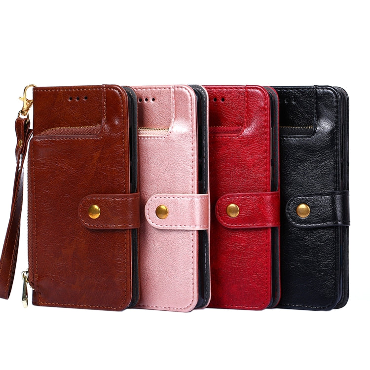 For Samsung Galaxy A02s Zipper Bag PU + TPU Horizontal Flip Leather Case with Holder & Card Slot & Wallet & Lanyard