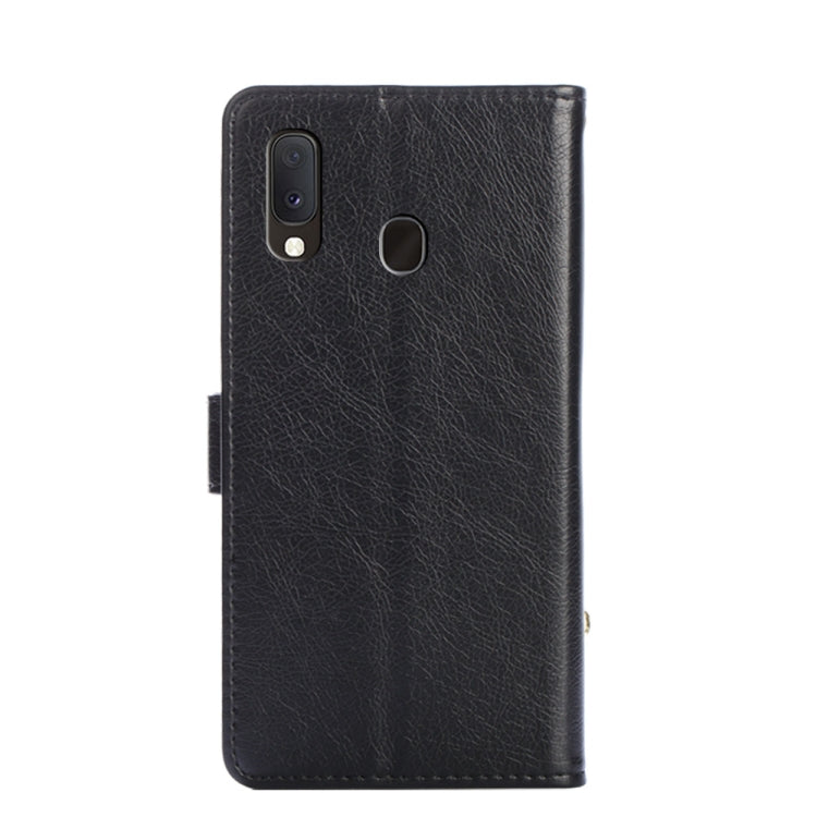 For Samsung Galaxy A20e Zipper Bag PU + TPU Horizontal Flip Leather Case with Holder & Card Slot & Wallet & Lanyard