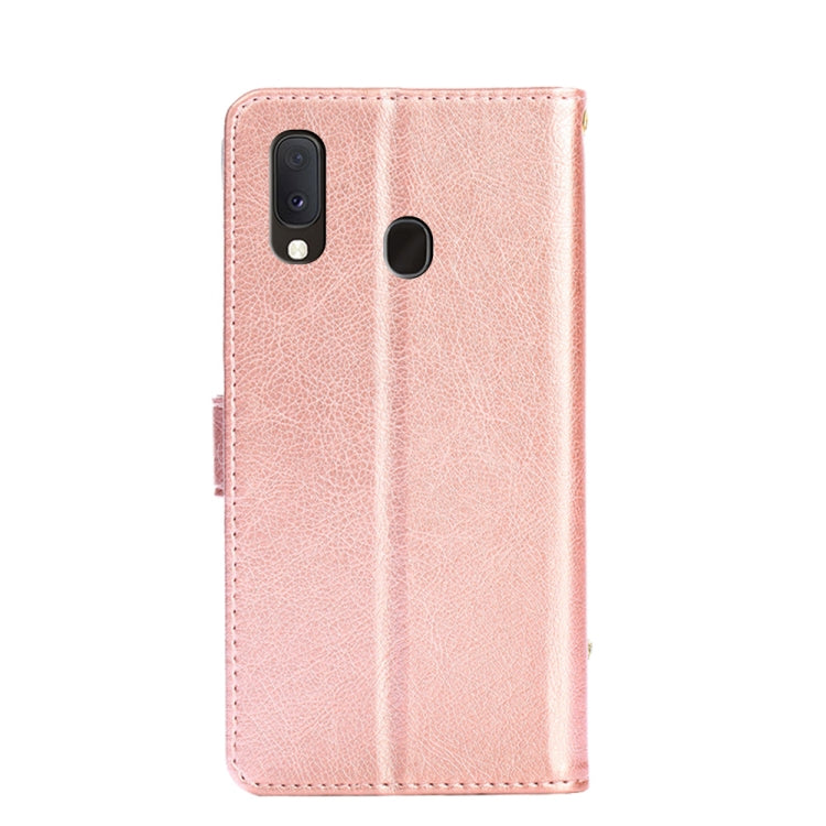For Samsung Galaxy A20e Zipper Bag PU + TPU Horizontal Flip Leather Case with Holder & Card Slot & Wallet & Lanyard