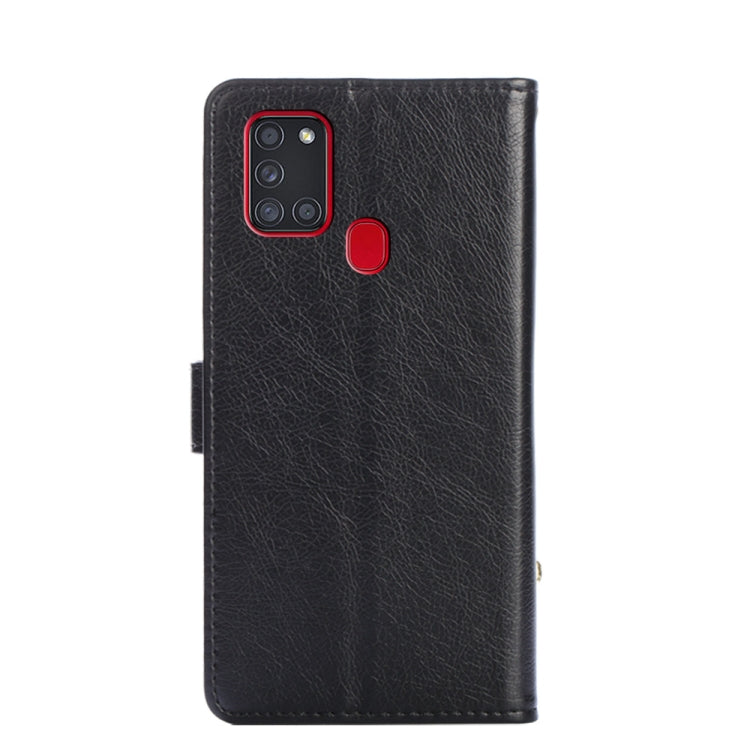 For Samsung Galaxy A21s Zipper Bag PU + TPU Horizontal Flip Leather Case with Holder & Card Slot & Wallet & Lanyard