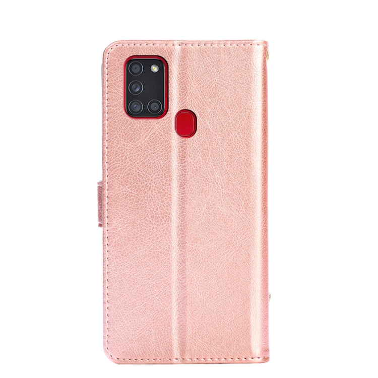 For Samsung Galaxy A21s Zipper Bag PU + TPU Horizontal Flip Leather Case with Holder & Card Slot & Wallet & Lanyard