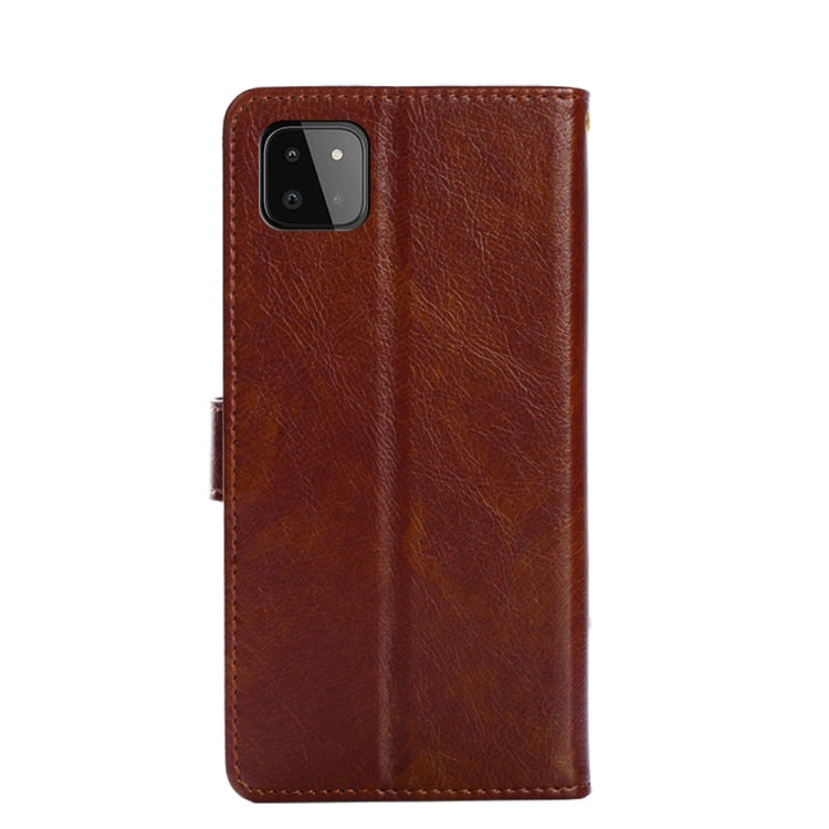For Samsung Galaxy A22 5G Zipper Bag PU + TPU Horizontal Flip Leather Case with Holder & Card Slot & Wallet & Lanyard