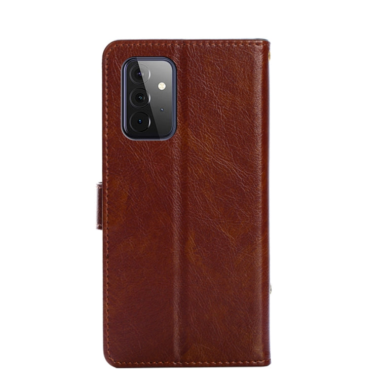 For Samsung Galaxy A72 5G / 4G Zipper Bag PU + TPU Horizontal Flip Leather Case with Holder & Card Slot & Wallet & Lanyard