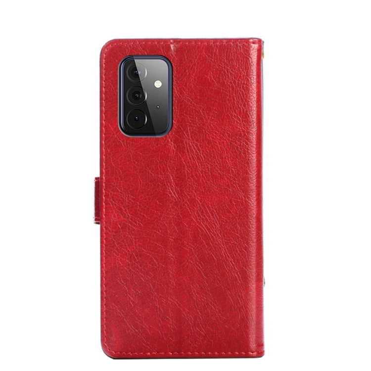 For Samsung Galaxy A72 5G / 4G Zipper Bag PU + TPU Horizontal Flip Leather Case with Holder & Card Slot & Wallet & Lanyard