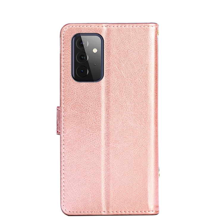 For Samsung Galaxy A72 5G / 4G Zipper Bag PU + TPU Horizontal Flip Leather Case with Holder & Card Slot & Wallet & Lanyard