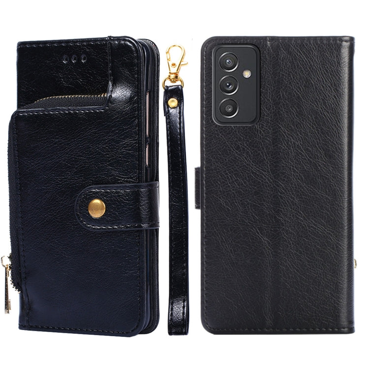 For Samsung Galaxy Quantum 2 Zipper Bag PU + TPU Horizontal Flip Leather Case with Holder & Card Slot & Wallet & Lanyard