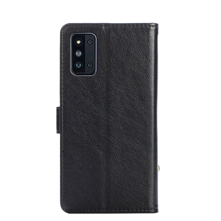 For Samsung Galaxy F52 5G Zipper Bag PU + TPU Horizontal Flip Leather Case with Holder & Card Slot & Wallet & Lanyard
