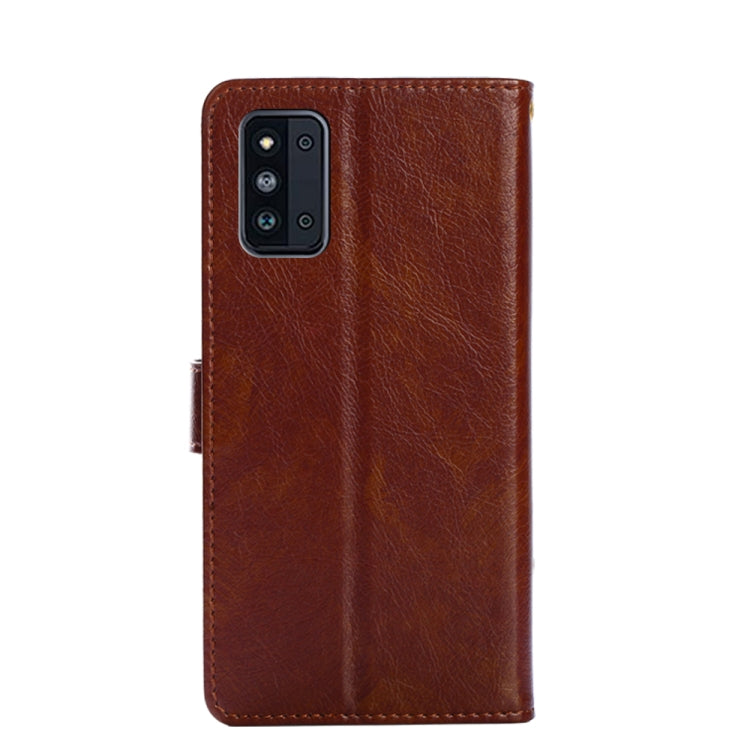 For Samsung Galaxy F52 5G Zipper Bag PU + TPU Horizontal Flip Leather Case with Holder & Card Slot & Wallet & Lanyard
