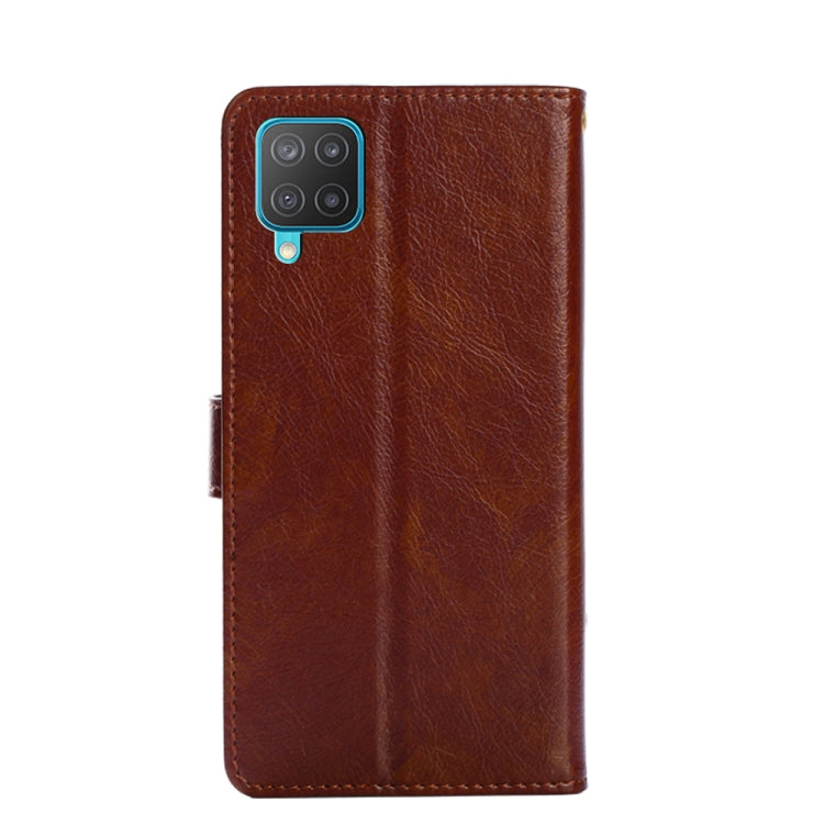 For Samsung Galaxy F12 / M12 Zipper Bag PU + TPU Horizontal Flip Leather Case with Holder & Card Slot & Wallet & Lanyard