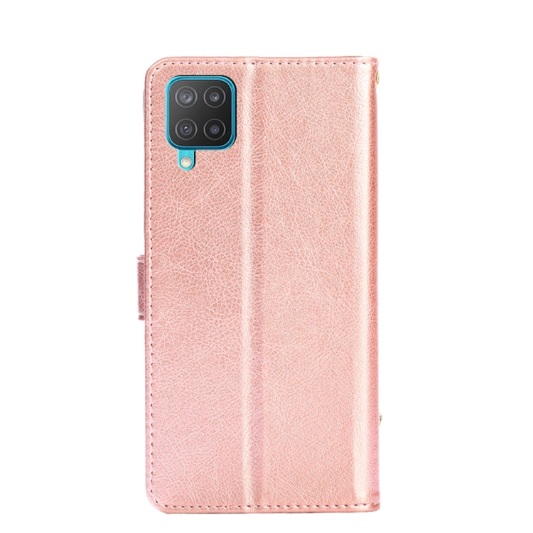For Samsung Galaxy F12 / M12 Zipper Bag PU + TPU Horizontal Flip Leather Case with Holder & Card Slot & Wallet & Lanyard