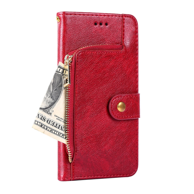 For Samsung Galaxy M51 Zipper Bag PU + TPU Horizontal Flip Leather Case with Holder & Card Slot & Wallet & Lanyard