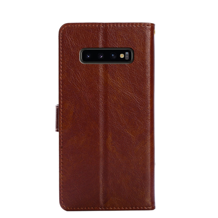For Samsung Galaxy S10+ Zipper Bag PU + TPU Horizontal Flip Leather Case with Holder & Card Slot & Wallet & Lanyard