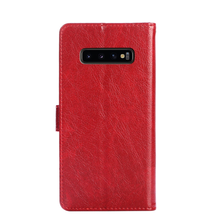 For Samsung Galaxy S10+ Zipper Bag PU + TPU Horizontal Flip Leather Case with Holder & Card Slot & Wallet & Lanyard
