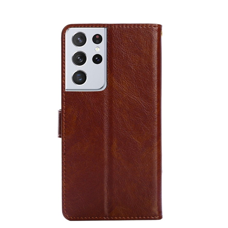 For Samsung Galaxy S21+ 5G Zipper Bag PU + TPU Horizontal Flip Leather Case with Holder & Card Slot & Wallet & Lanyard