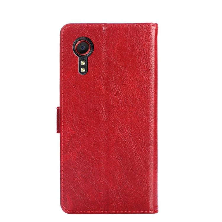 For Samsung Galaxy Xcover 5 Zipper Bag PU + TPU Horizontal Flip Leather Case with Holder & Card Slot & Wallet & Lanyard