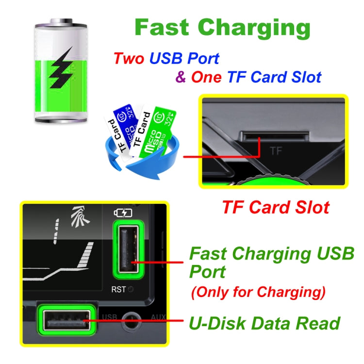 DMH-4401 Colorful Car MP3 Player Support Bluetooth / FM with Steering Wheel Remote Control