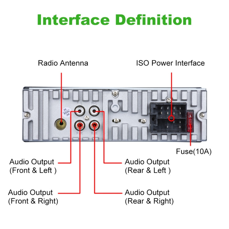 DMH-4402 Colorful Car MP3 Player Support Bluetooth / FM with Steering Wheel Remote Control