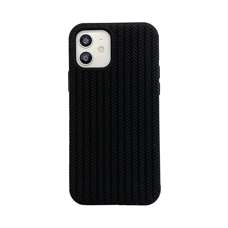 For iPhone 11 Pro Herringbone Texture Silicone Protective Case