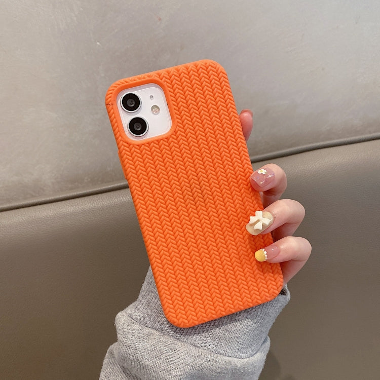 For iPhone 11 Pro Herringbone Texture Silicone Protective Case