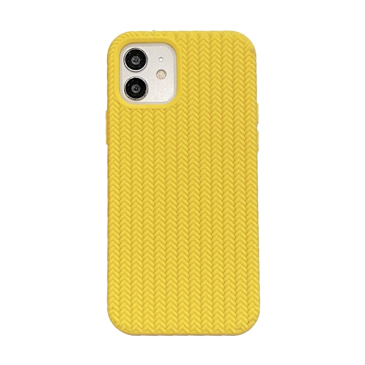 For iPhone 11 Pro Herringbone Texture Silicone Protective Case