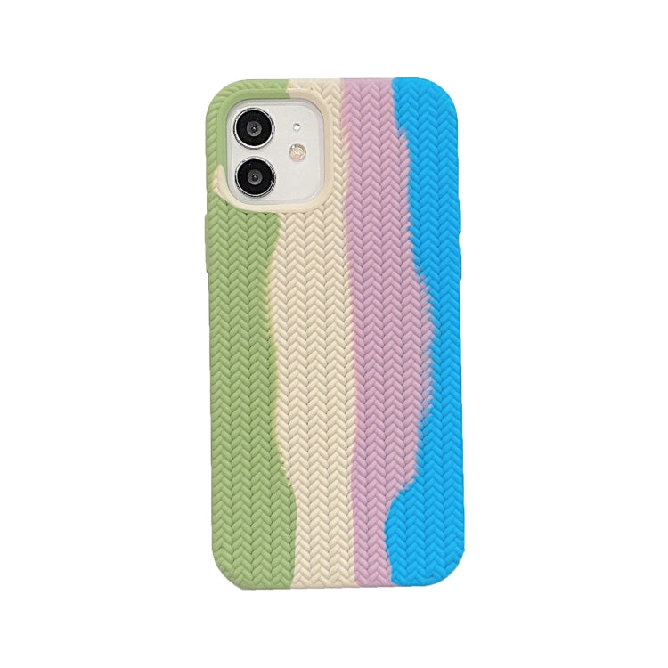 For iPhone 11 Pro Max Herringbone Texture Silicone Protective Case