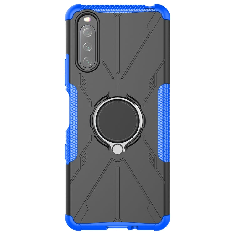 For Sony Xperia 10 III Armor Bear Shockproof PC + TPU Protective Case with Ring Holder