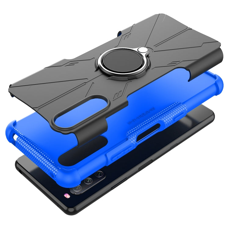 For Sony Xperia 10 III Armor Bear Shockproof PC + TPU Protective Case with Ring Holder