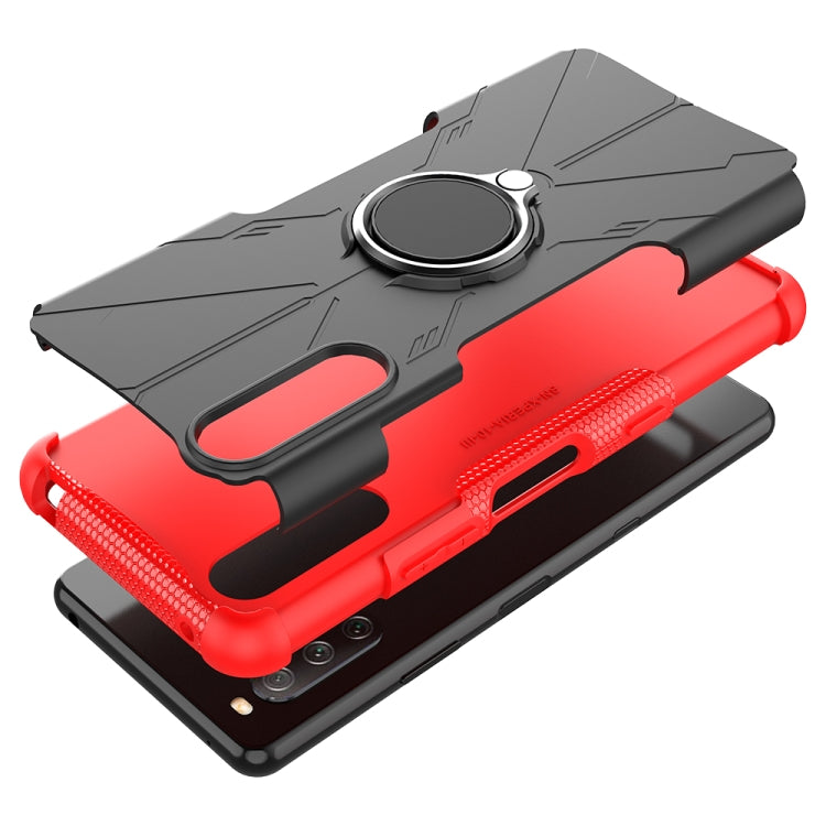 For Sony Xperia 10 III Armor Bear Shockproof PC + TPU Protective Case with Ring Holder