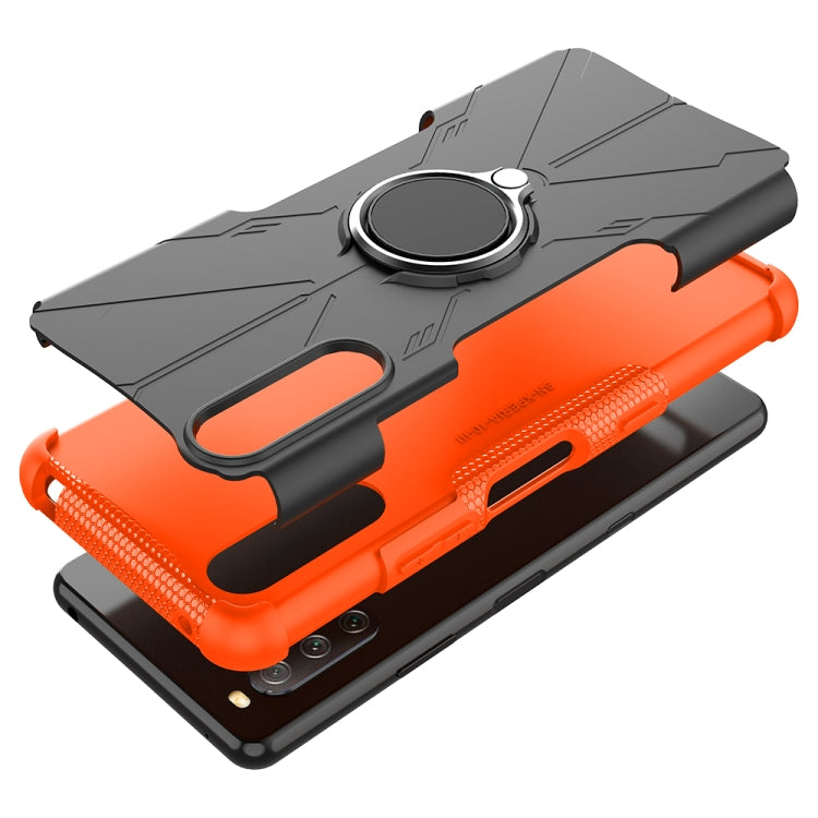 For Sony Xperia 10 III Armor Bear Shockproof PC + TPU Protective Case with Ring Holder