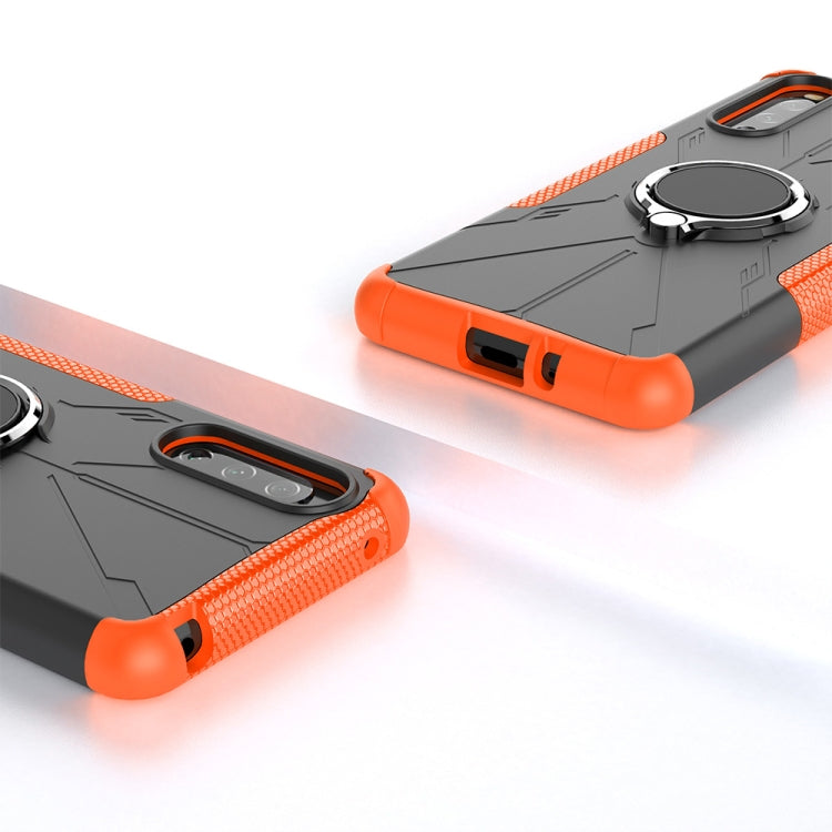 For Sony Xperia 10 III Armor Bear Shockproof PC + TPU Protective Case with Ring Holder