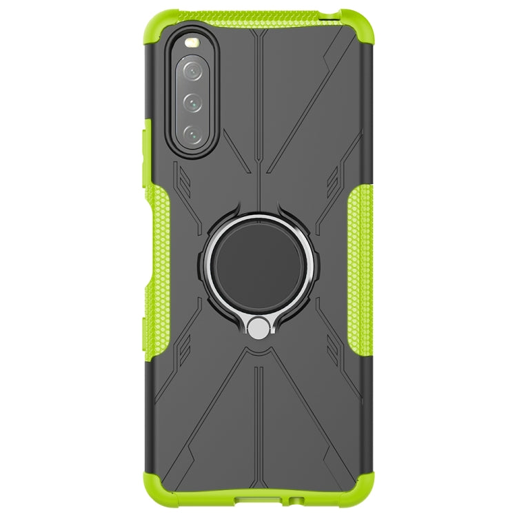 For Sony Xperia 10 III Armor Bear Shockproof PC + TPU Protective Case with Ring Holder