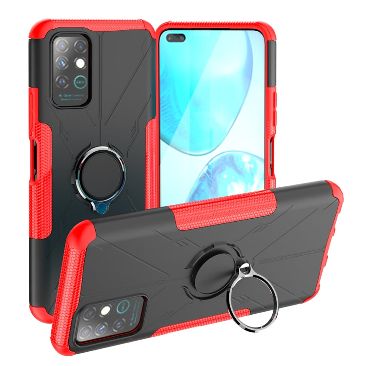 For Infinix Note 8 Armor Bear Shockproof PC + TPU Protective Case with Ring Holder