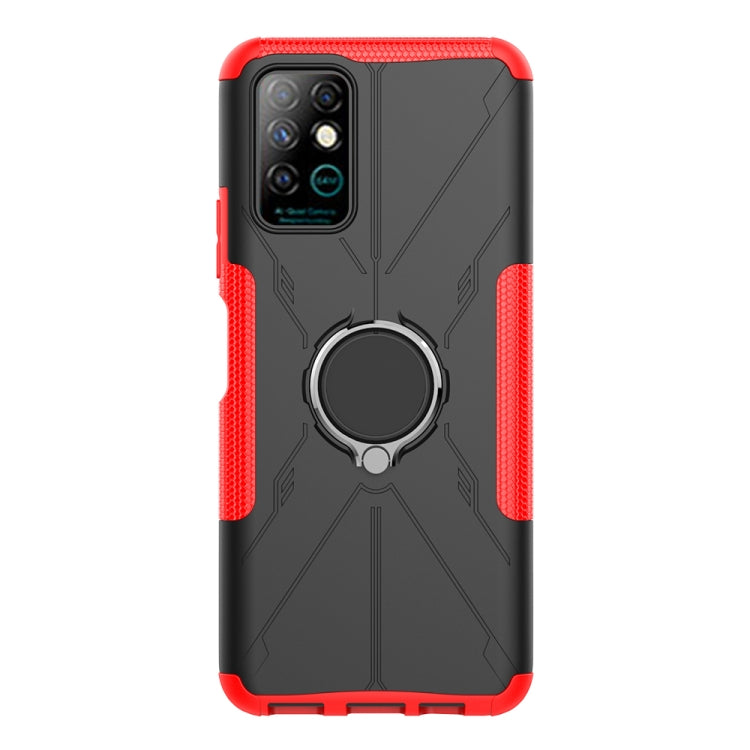 For Infinix Note 8 Armor Bear Shockproof PC + TPU Protective Case with Ring Holder